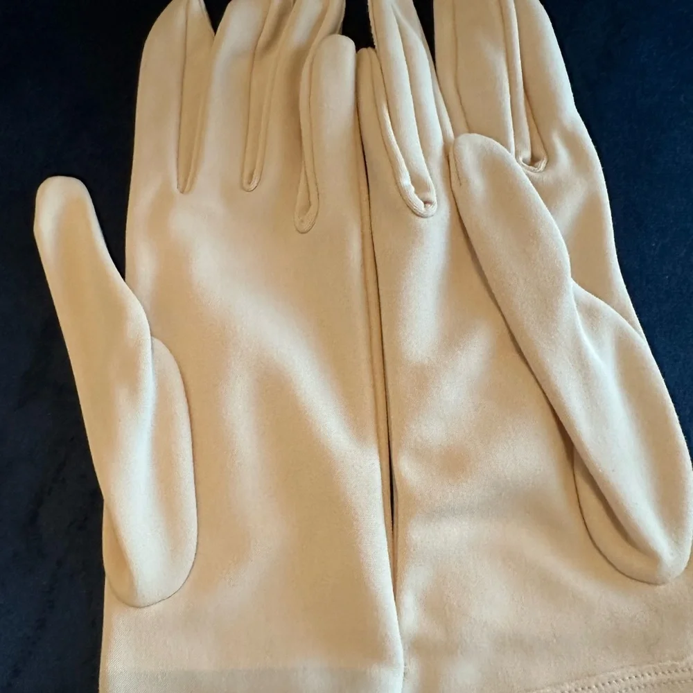 Stetson Gloves Womens One Size Nylon Embroidered Formal Dress Gloves Made in USA